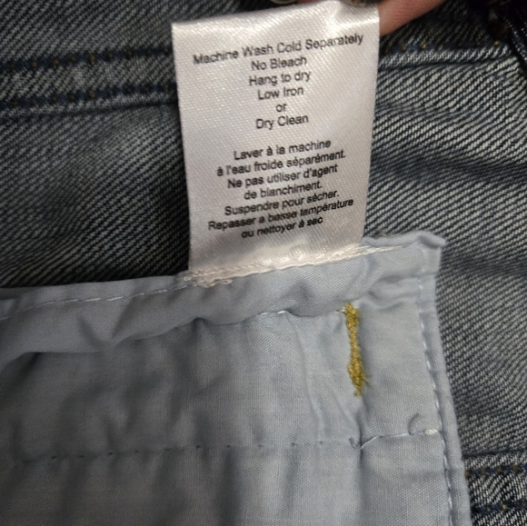 TALULA ARITZIA Blue Denim Button Up Vest With Faded Polka Dots. Size Small - Picture 13 of 16